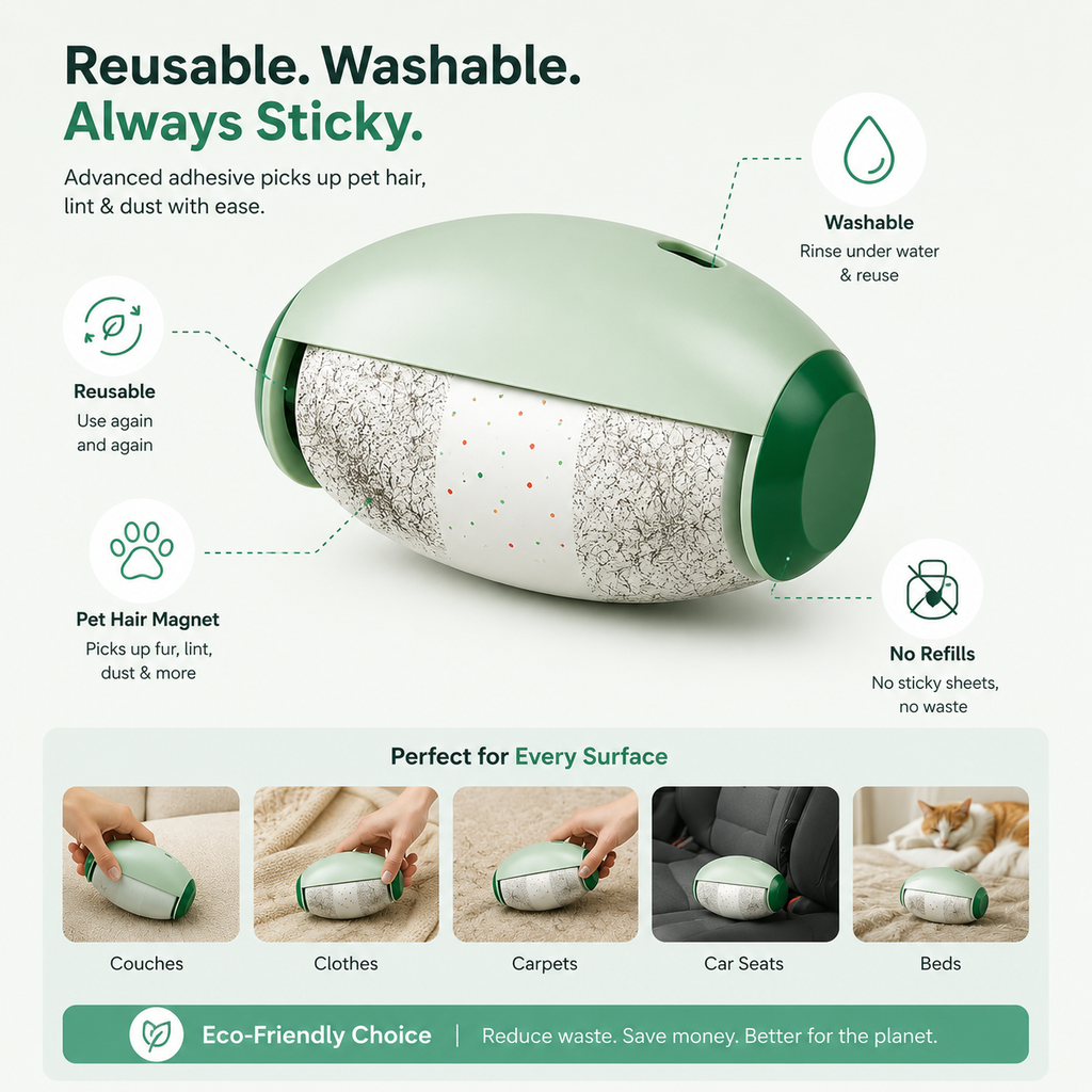 FurFree™ Reusable Pet Hair Remover Roller