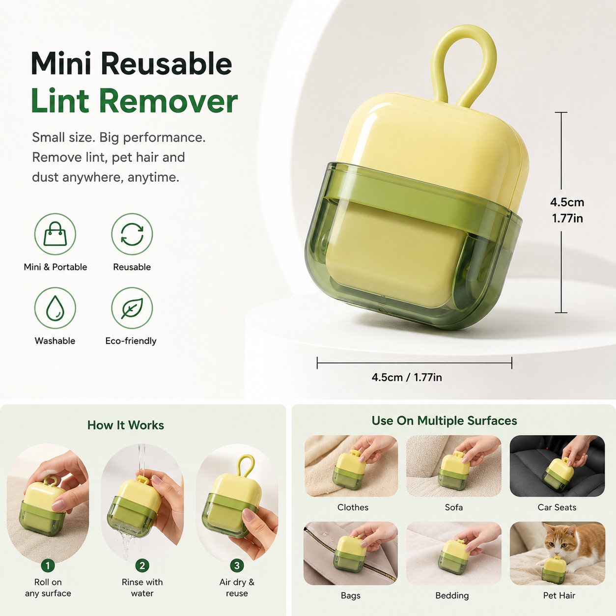 PocketFur™ Mini Reusable Lint Remover